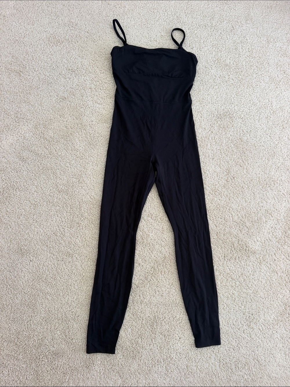 all in motion Black Slim Spaghetti Strap Jumpsuit size S
